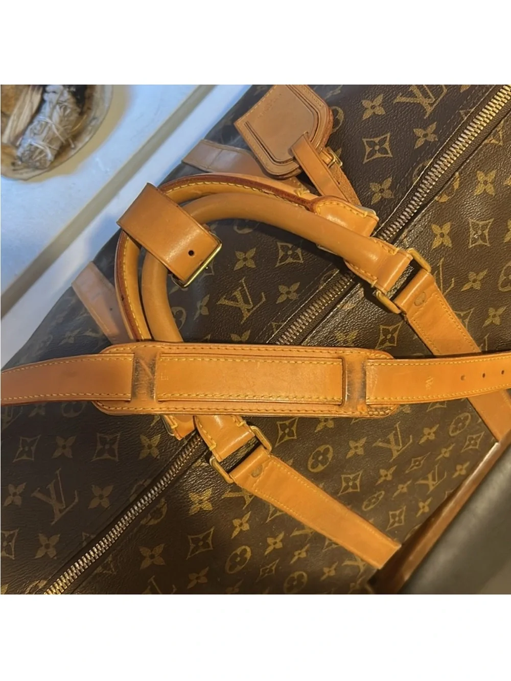 Louis Vuitton Brown Monogram Weekender Duffel 55
